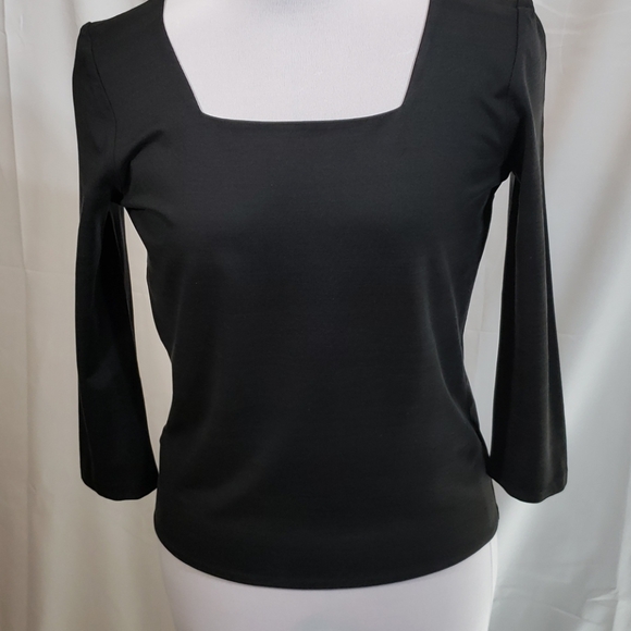 NWT Dana Buchman Black Silk Blend Top Small - Picture 3 of 9